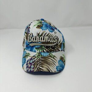 Bahamas Strapback Hat Multicolor Floral Embroidered Cap Adjustable One Size